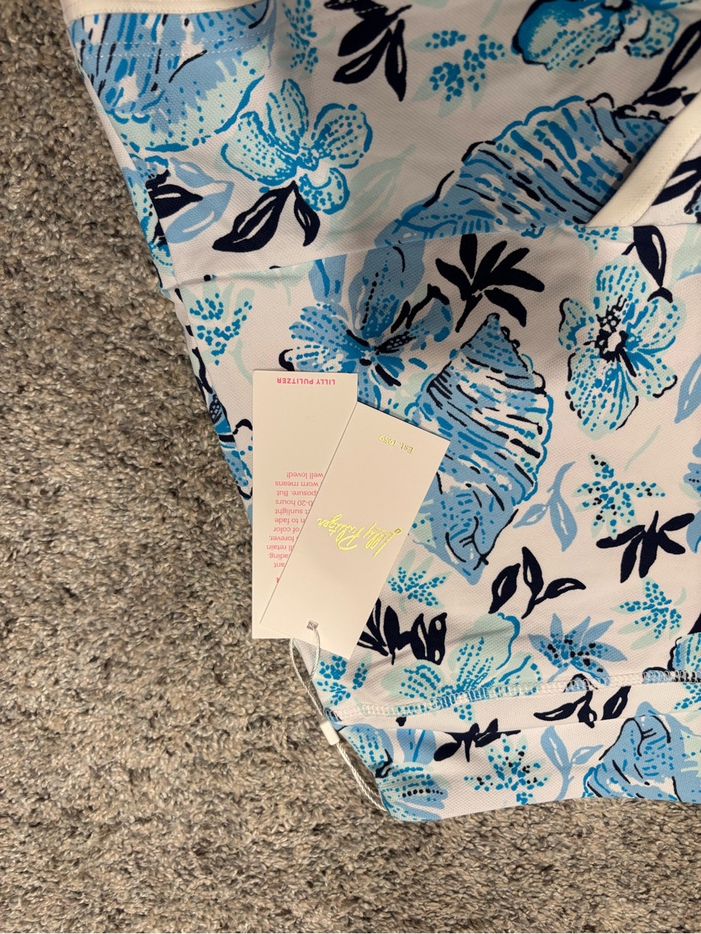 Lilly Pulitzer Blue Multi Floral Mini Skirt - Picture 2 of 6